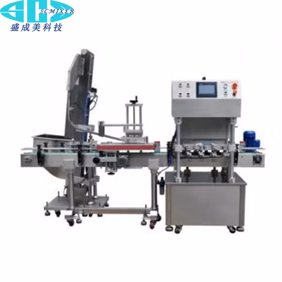 Automatic Bottle Cap Screwing Capping Machine with Conveyor Belt